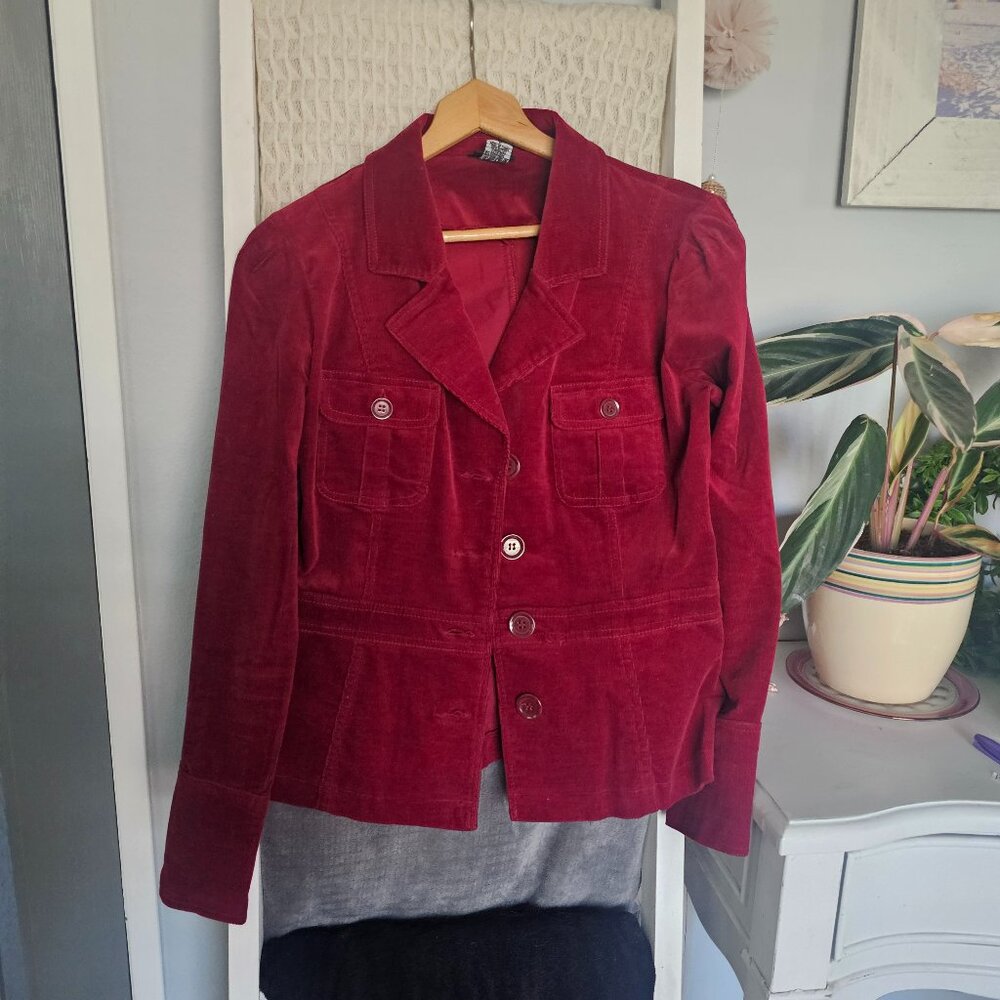 Vintage Y2K Red Corduroy Jacket | Size M | JKLA California